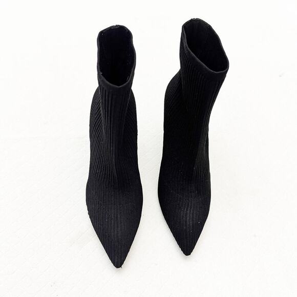 Kurt Geiger London Black Sock Boot Barbican Drench Stiletto Bootie Size 40 - Picture 1 of 8
